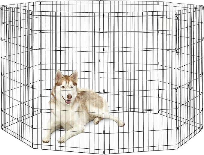 MidWest Homes for Pets Folding Metal Dog Exercise Pen, Indoor/Outdoor Playpen by NewWorldPetProducts
