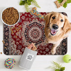 Vintage Carpet Boho Pet Feeding Mat, Absorbent Quick-Dry Cat Dog Food and Water - Image 7