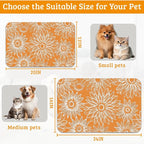 Retro Geometric Aesthetic Dog Food Mat, Quick Dry Dog Placemat Non Slip Rubber - Image 6