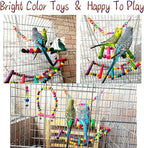 Bird Parakeet Cockatiel Toys, ESRISE Birds Cage Accessories Swing Climbing - Image 4