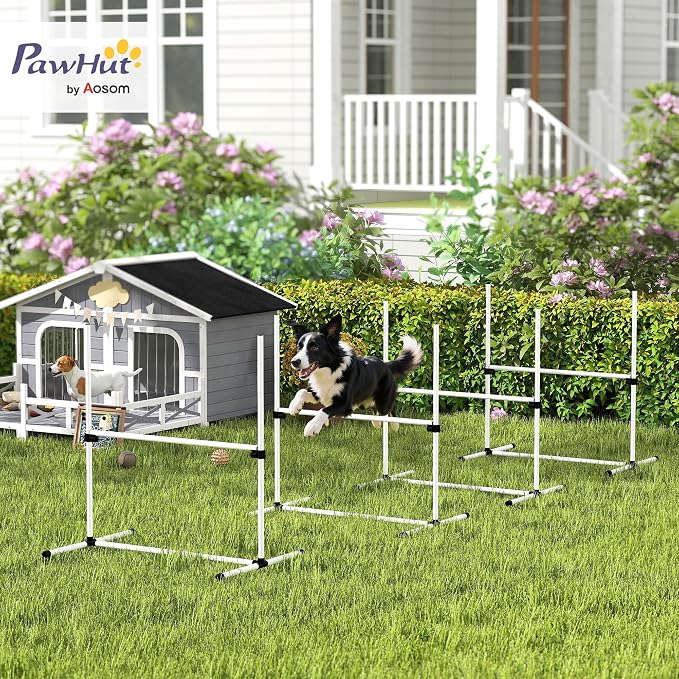 PawHut 4 Piece Dog Agility Training Equipment - Image 2