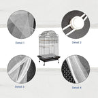 Adjustable Birdcage Seed Feather Catcher Bird Cage Net Cover Soft Skirt Guard - Image 5