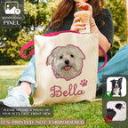 Personalized Canvas Pet Tote Bag - Image 2