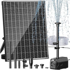 Biling 20W Solar Fountain Pump, 320 GPH Solar Pond Fountain Adjustable Flow by biling