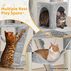 Yaheetech | 54in Cat Tree | Multi-Level Cat Tower w/Spacious Perch, Cozy Condo - Image 4
