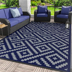 GENIMO Outdoor Rug for Patio Clearance, Reversible Plastic Straw Rugs for RV by GENIMO