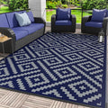 GENIMO Outdoor Rug for Patio Clearance, Reversible Plastic Straw Rugs for RV by GENIMO
