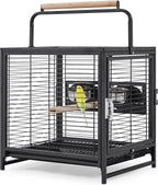 Yaheetech 25.5'' Wrought Iron Bird Travel Carrier Cage Parrot Cage by Yaheetech