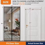 Magnetic Screen Door，Fiberglass Screen Door Mesh，Keep Bugs Out, Heavy-Duty Mesh - Image 2