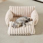 Hollypet Cat Bed Fluffy Plush Mutifuctional Double-Layer Soft Pet Couch - Image 6