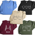 Custom Dog Mom Shirt for Women Pet Ears Sweatshirt by CustomUnique