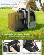 Pecute Cat Backpack Carrier XL, Expandable Pet Backpack - Image 3