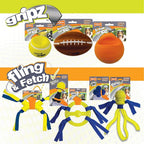 Nylabone Power Play Gripz Felt Basketball Rubber Fetch Toy, Squeaky Ball - Image 11