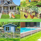 Decorative Garden Fence 24in x20ft, 10 Pack No Dig Fence Animal Barrier - Image 4