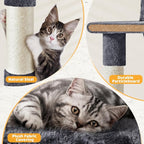 Yaheetech 54in Cat Tree, Spacious Condo and Hammock, Ideal Activity Center - Image 6
