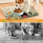 Dog Bowl Mat, Cat Black Pet Feeding Mat - Image 4