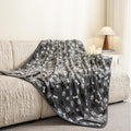 Dog Blanket Paw Bone Pattern 1 Pack 1 Super Soft Warm Flannel Sofa Cover Car by AIWEKHOME