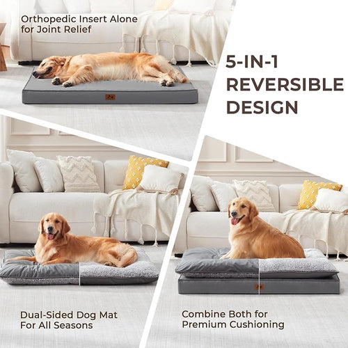 2-Pack Waterproof Dog Bed Medium Size Dogs, Plush Cushion & Orthopedic - Image 2
