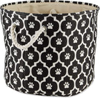 Bone Dry Pet Storage Collection Lattice Paw Print, Small Round - Image 2