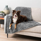 PetAmi Dog Blanket for Small Medium Dogs Grey, Fluffy Soft Puppy Blanket - Image 3