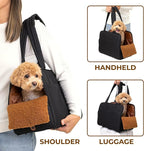 Black Dog Purse Carrier for Small Dogs – Cotton Padded Interior, Breathable - Image 8
