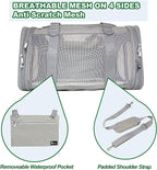 Soft-Sided Pet Carrier for Cats Small Dogs of 15 Lbs Medium Grey - Image 3