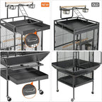 Yaheetech 61-inch Playtop Wrought Iron Large Parrot Bird Cages - Image 5