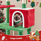 Yaheetech 63in Christmas Cat Tree - Image 4