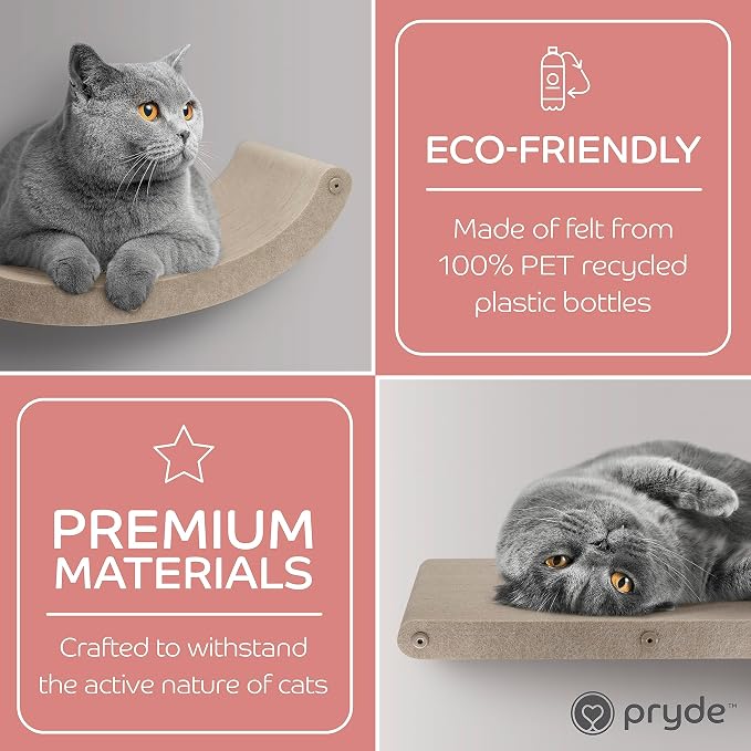 Wall Mounted Cat Steps Short Shelves by Pryde Pets - Image 6