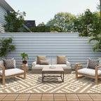 GENIMO Outdoor Rug for Patio Clearance, Reversible Plastic Straw Rugs for RV - Image 4