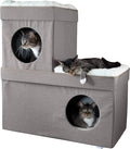 Kitty City Large Stackable Cat Condo & Cube House, Modular Indoor Cat Furniture by KittyCity