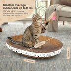 3 Pack Oval Cardboard Cat Scratcher & Lounger Bed, High-Density Cat Scratching - Image 5