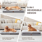 2-Pack Waterproof Dog Bed Medium Size Dogs, Plush Cushion & Orthopedic - Image 2