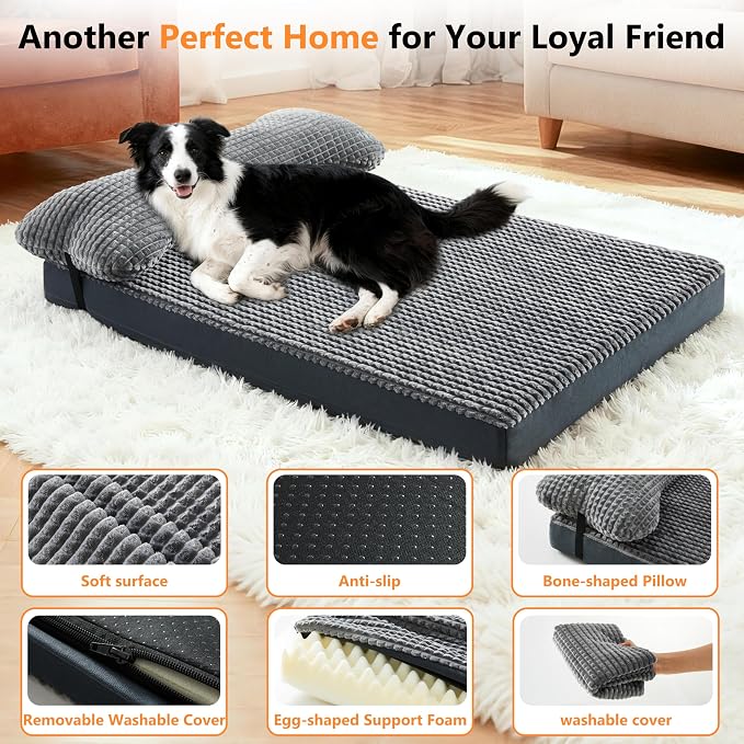 KISYYO Orthopedic XXL Dog Beds for Extra Large Dogs - Image 6