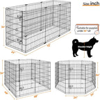 Yaheetech 34" High 8 Panel Foldable Metal Dog Exercise Pen Pet Playpen Dog - Image 7