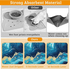 Dog Bowl Mat, Flowing Absorbent Dogs Placemat - Image 3