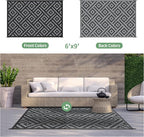 GENIMO Outdoor Rug for Patio Clearance, Reversible Plastic Camping Rugs - Image 2