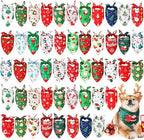 Abbylike 50 Pcs Christmas Dog Bandanas Bulk Xmas Bandanas by Abbylike