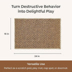 Premium Brazilian Cat Scratcher Mat – 24'' x 16'' Natural Fiber 100% Sisal - Image 3