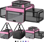 Top and 2 Sides Expandable Pet Carrier 17x11x9.5, TSA Airline Approved Small by SHARLOVY
