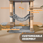 Yaheetech 59in Cat Tree for Multiple Cats, Extended Platforms for Climbing & - Image 5