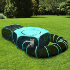 Large Outdoor Cat Enclosure Pop-Up Tent, Portable 3-in-1 Modular Pet Playpen - Image 7