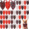 Weewooday 50 Pcs Valentine's Day Dog Bandanas Bulk by Weewooday