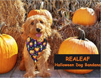 Realeaf Halloween Dog Bandanas 2 Pack, Pumpkins and Ghosts Pet Scarf - Image 6