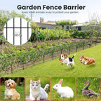19Pcs Decorative Garden Fence, 20in/20.5ft Rustproof Metal Fences Animal - Image 4