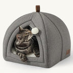 Bedsure Cat Beds for Indoor Cats - 2 in 1 Cat Cave House Tent for Kittens and by BEDSURE