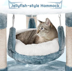 Yaheetech 45.5in Ocean-Themed Cat Tree Multi-Level Cat Tower, Plush Pet - Image 5