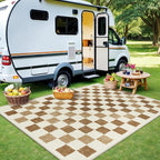GENIMO Outdoor Rug for Patio Clearance, Lightweight Waterproof RV Camping Mat - Image 6