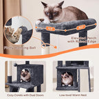 Yaheetech Cat Tree for Indoor Pets, 36in Tower Condo w/Extra Large Perch - Image 4