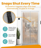 Flux Phenom Magnetic Screen Door Mesh 38x82 Inch – Easy Install, Strong Magnet - Image 3